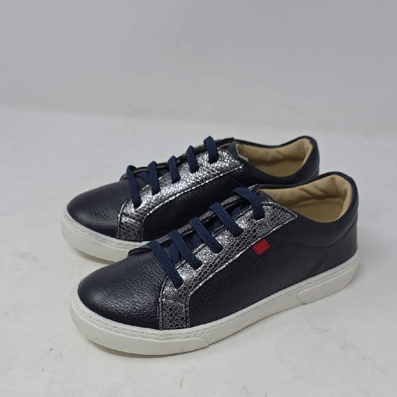 Marc Joseph | Shoes | Handmade Marc Joseph Silver Velcro  Marc Joseph Kids Sneakers in Navy and Silver Size 13